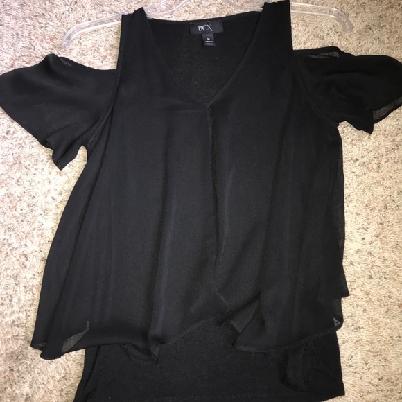 Tank top/off the shoulder black blouse - Picture 3 of 5